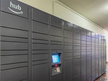Amazon Package Lockers at Highline Urban Lofts in Cypress, TX